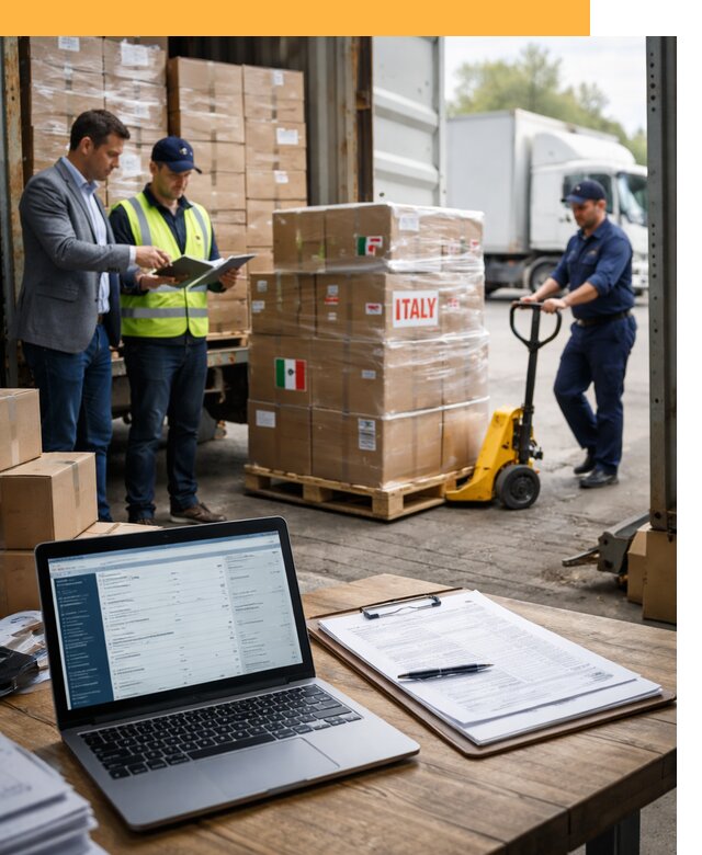 Доставка грузов из Италии: морские и авиаперевозки от 18455