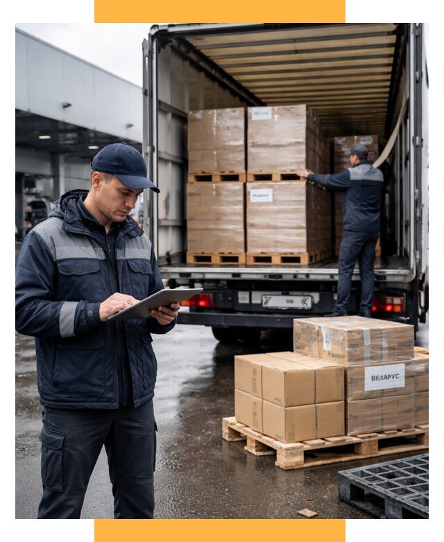 Доставка грузов из Беларуси от 15380 р. логистика СетСервис-Блш