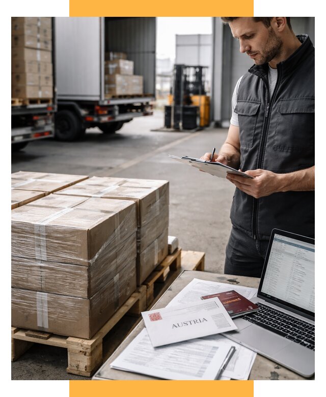 Доставка в Австрию от 66645 р. Логистика и экспорт СетСервис-Блш